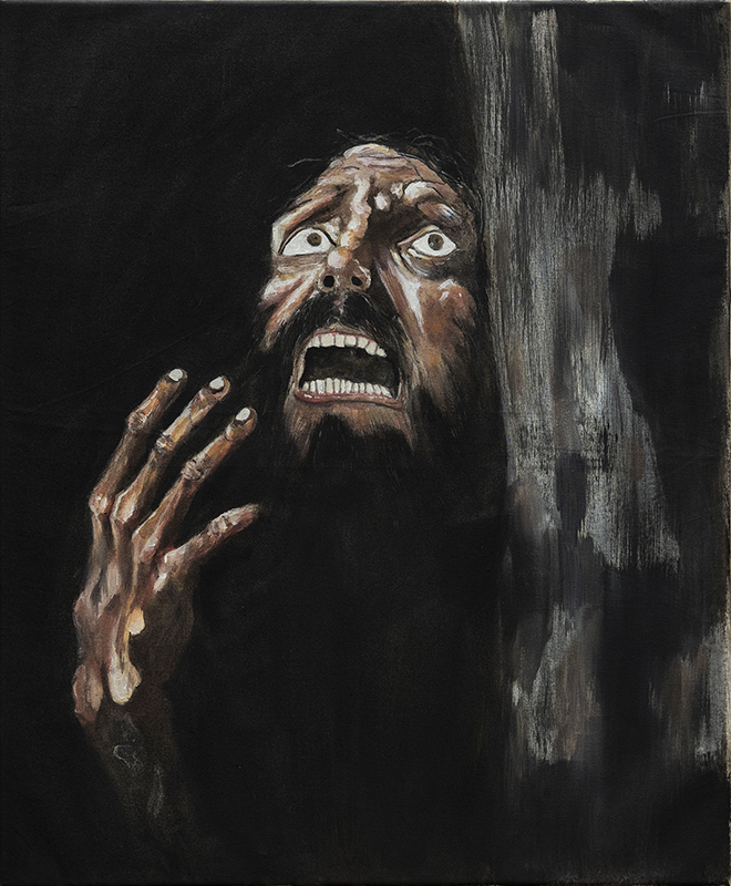 CELUI QUI L’A VU – 50×60 cm – Acrylique