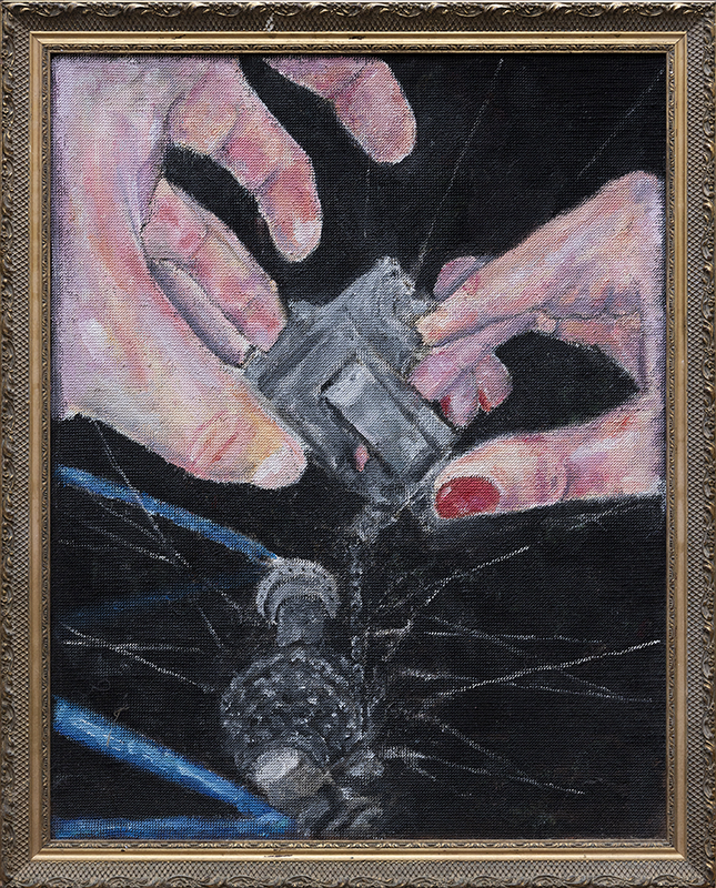 SANS TITRE – 70×100 cm – Acrylique sur broderie